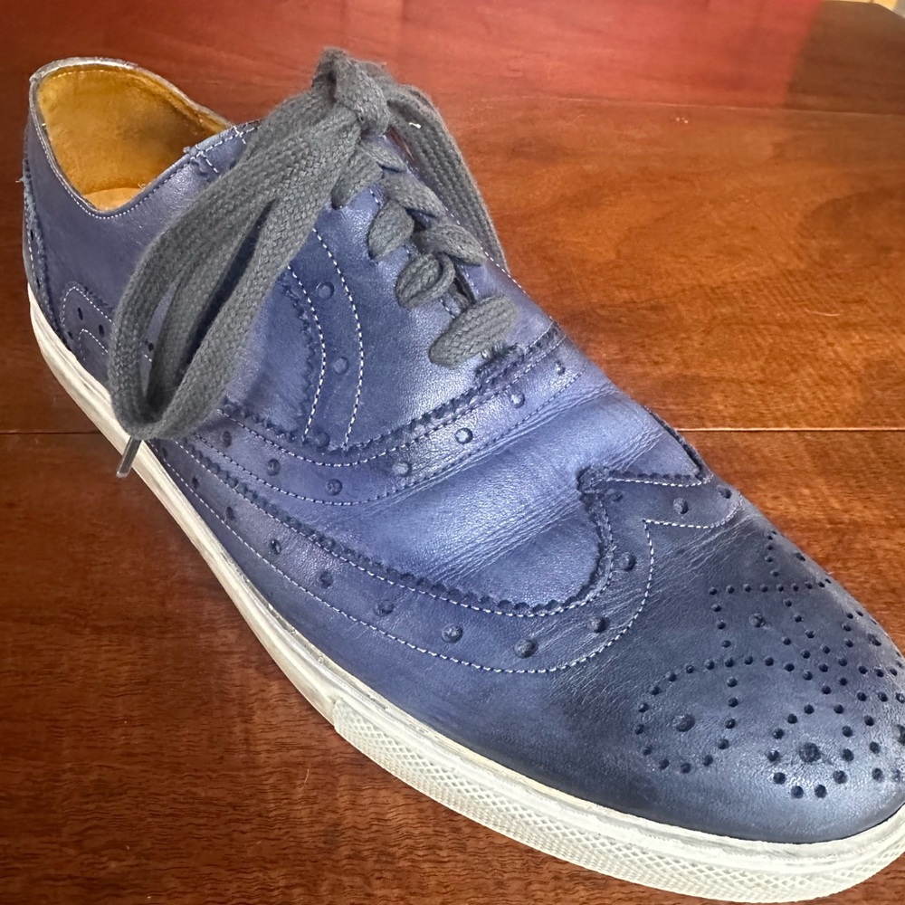 Undandy Blue Leather Brogue Sneaker Single Right Shoe EU 44 (US 10-10.5) amputee